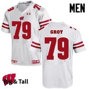 Men's Wisconsin Badgers NCAA #79 Ryan Groy White Authentic Under Armour Big & Tall Stitched College Football Jersey ZP31M08XM